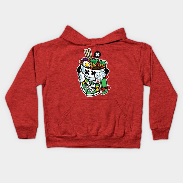 Ramen-Man Kids Hoodie by lldesigns